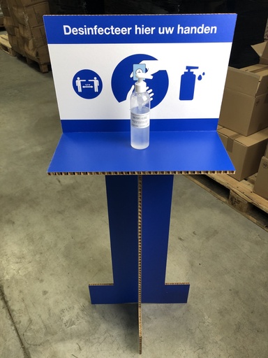 [713001630NL] Station de désinfection en carton pour gel hydroalcoolique - NL
